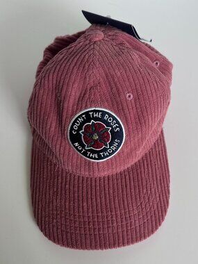 NWT Rowing Blazers x Target "Count the Roses Not the Thorns" Corduroy Cap